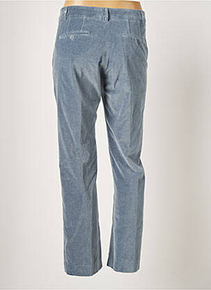 Pantalon chino fermeture zippée sous rabat boutonné taille normale bleu HARTFORD femme