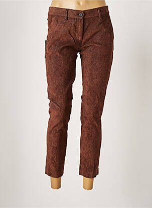 Pantalon 7/8 stretch taille normale marron MASON'S femme
