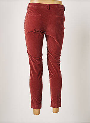 Pantalon chino fermeture zippée sous rabat boutonné taille normale marron MASON'S femme