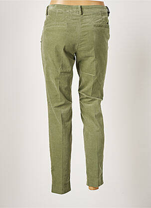 Pantalon chino fermeture zippée sous rabat boutonné taille normale vert MASON'S femme