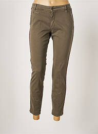 Pantalon 7/8 stretch taille normale vert MASON'S femme