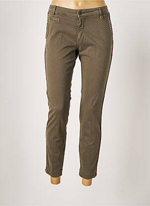 Pantalon 7/8 stretch taille normale vert MASON'S femme