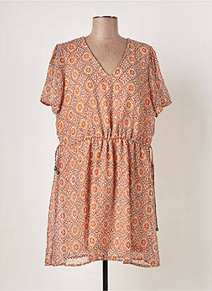 Robe courte coupe fluide manches courtes orange VILA femme