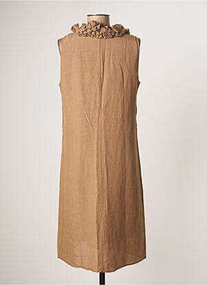 Robe mi-longue sans manche sans manche marron NINATI femme