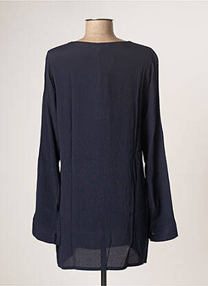 Tunique manches longues tissage crêpe bleu LA FEE MARABOUTEE femme
