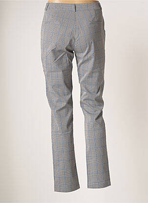 Pantalon chino fermeture zippée sous rabat boutonné taille normale bleu LE PETIT BAIGNEUR femme