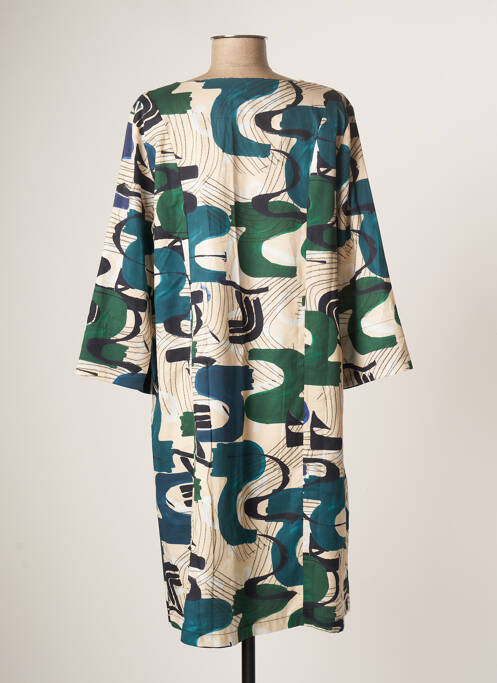 Robe mi-longue vert MADE IN SENS pour femme