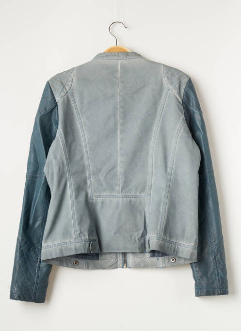 Veste simili cuir bleu GEISHA pour femme