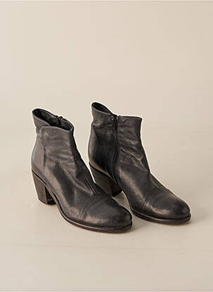Bottines/boots matière lisse talon de 4 à 6cm noir MORENA GABBRIELLI femme
