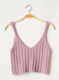 Pull col v fines bretelles violet NASTY GAL femme