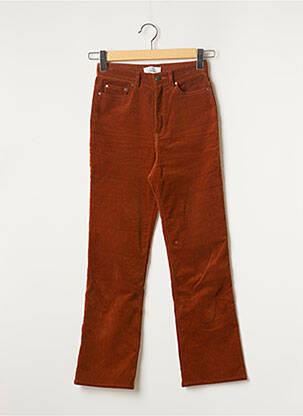 Pantalon droit stretch taille haute orange & OTHER STORIES femme
