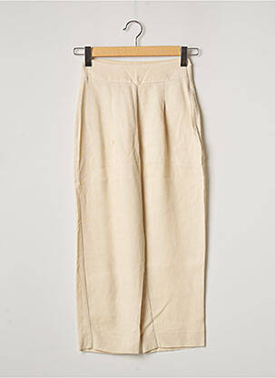 Pantalon 7/8 taille haute taille haute beige NICE THINGS femme