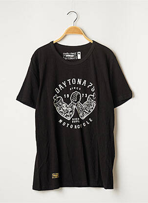 T-shirt stretch manches courtes noir DAYTONA homme