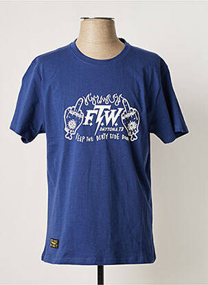 T-shirt stretch manches courtes bleu DAYTONA homme