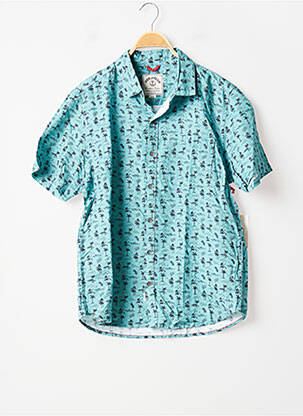 Chemise manches courtes imprimé tie and dye bleu IRON AND RESIN homme