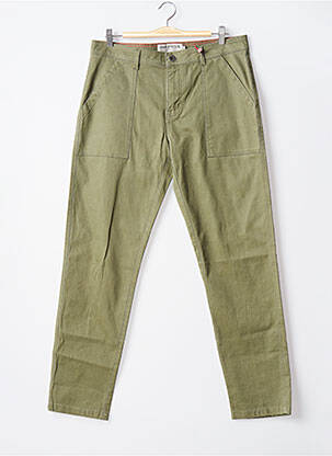 Pantalon droit vert IRON AND RESIN pour homme