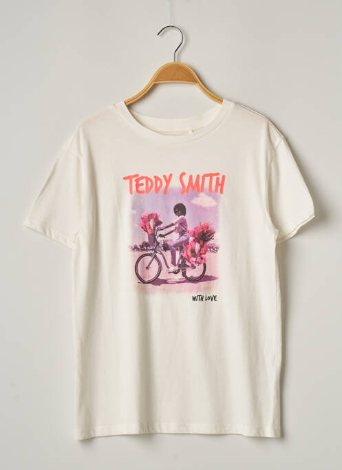 T-shirt blanc TEDDY SMITH pour fille