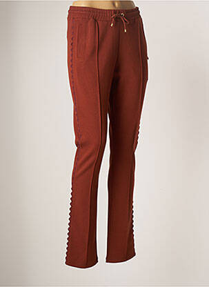 Pantalon slim taille élastique taille normale marron MAISON SCOTCH femme