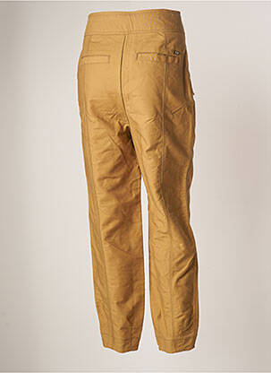 Pantalon droit taille à pinces taille haute beige MAISON SCOTCH femme