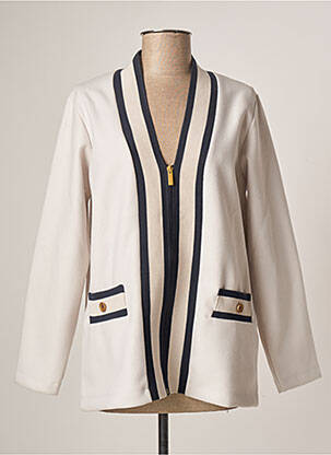 Veste casual coupe droite beige KALISSON femme