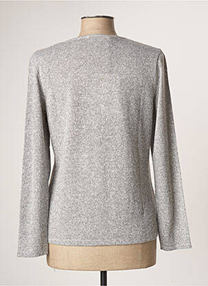 Gilet manches longues coupe cintrée gris KALISSON femme