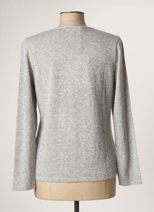 Gilet manches longues gris KALISSON pour femme