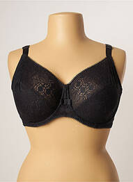 Soutien-gorge tissage dentelle haut soutien-gorge emboitant noir CHANTELLE femme