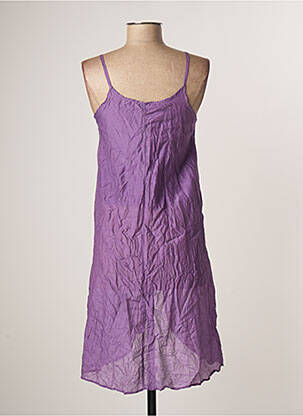Tunique manches longues col v violet CATY LESCA femme