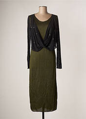 Robe mi-longue vert CATY LESCA pour femme seconde vue