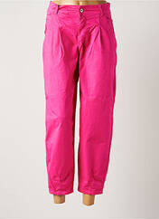 Pantalon 7/8 rose MADE IN ITALY pour femme seconde vue