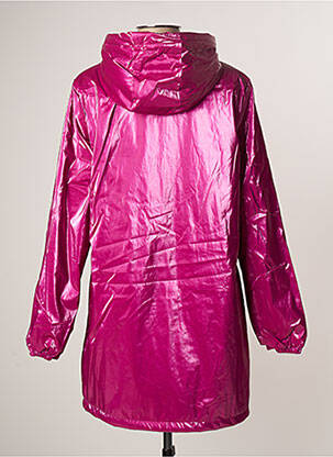 Imperméable fermeture zippée sur le devant a capuche rose GOLD SILVER femme