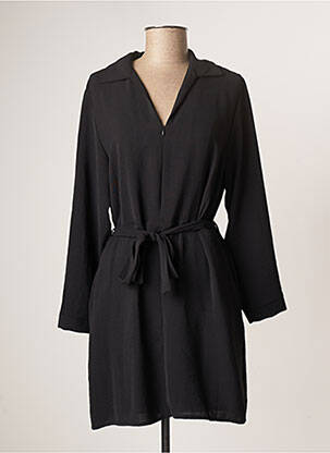 Robe courte manches longues manches longues noir EMA BLUE'S femme