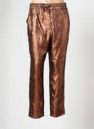 Pantalon droit taille haute taille haute marron VIE TA VIE femme