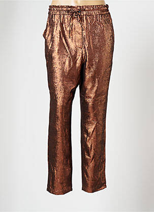 Pantalon droit taille haute taille haute marron VIE TA VIE femme