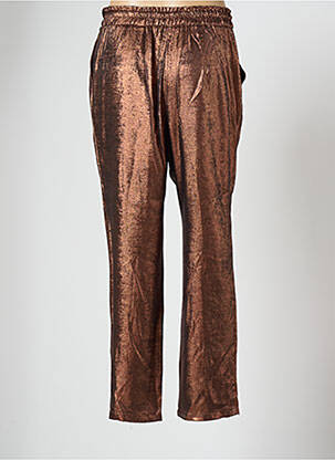 Pantalon droit taille haute taille haute marron VIE TA VIE femme
