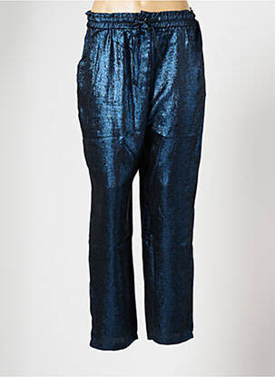 Pantalon droit taille haute taille haute bleu VIE TA VIE femme