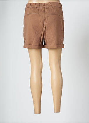 Short taille élastique taille haute beige ONLY femme