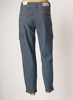 Pantalon chino fermeture zippée sous rabat boutonné taille haute bleu MOS MOSH femme
