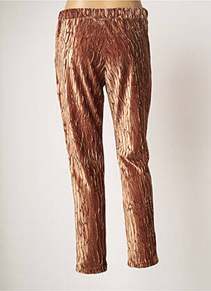Pantalon droit taille élastique taille normale marron VIE TA VIE femme