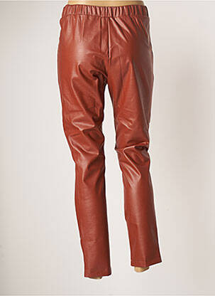 Pantalon slim taille élastique taille normale marron VIE TA VIE femme