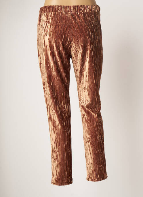 Pantalon droit taille élastique taille normale marron VIE TA VIE femme