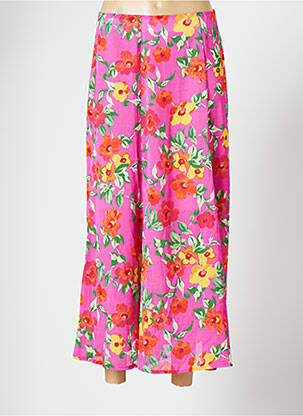 Jupe longue fermeture zippée au dos rose JANE WOOD femme