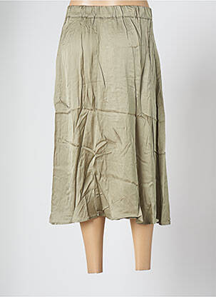 Jupe longue taille haute vert ALMAE femme