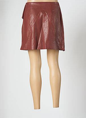 Jupe courte taille haute marron OPULLENCE femme