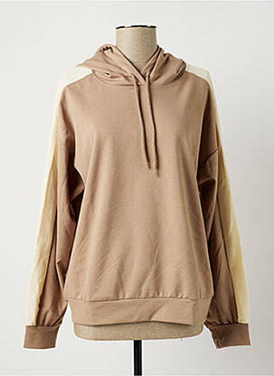 Sweat-shirt à capuche marron PIECES pour femme