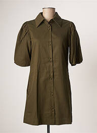 Robe courte manches courtes manches courtes vert LAURE + MAX femme