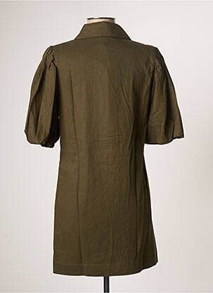 Robe courte manches courtes manches courtes vert LAURE + MAX femme