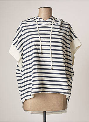 Sweat-shirt à capuche blanc STUDIO PARISIEN pour femme