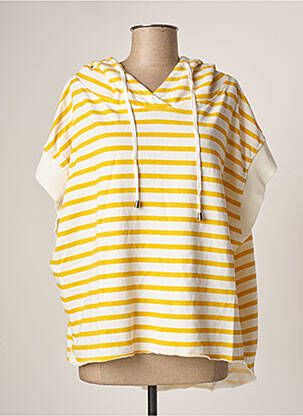 Sweat-shirt à capuche jaune STUDIO PARISIEN pour femme