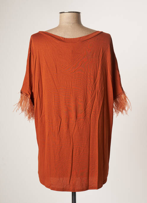 Top manches courtes manches courtes marron HOLLY & JOEY femme